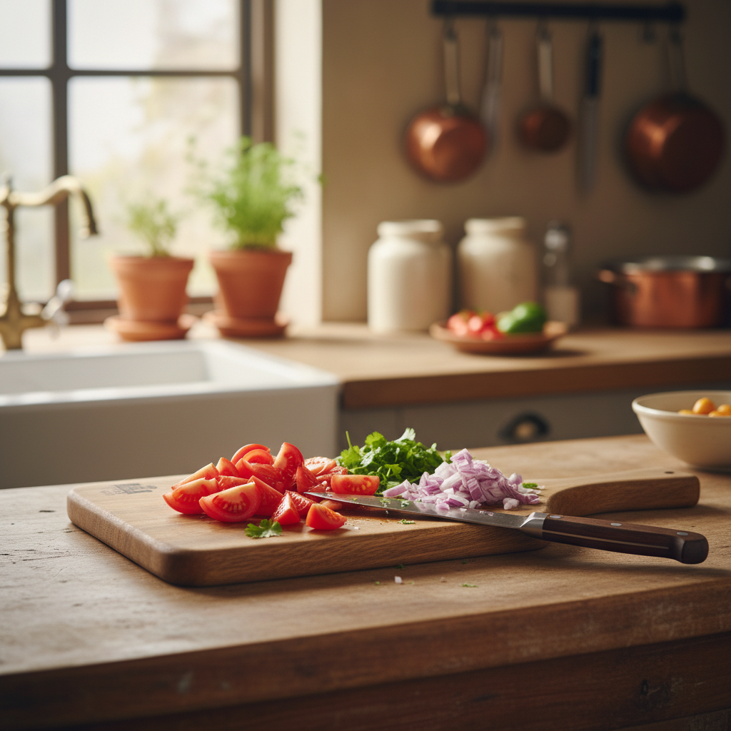 Tabla de picar, para cortes de carne, queso, alimentos. De madera fina.